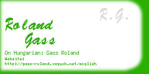 roland gass business card